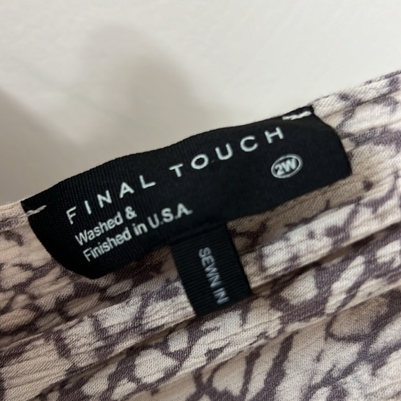 Final Touch Gray Print Maxi Dress Sz 2XL - Picture 4 of 7